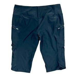 Eddie Bauer Women's Black Bike Shorts Size Large With Multiple Pockets